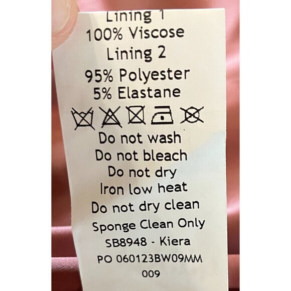 House of CB Womens Kiera Oversize Faux Leather Jacket Size Large Pink SP EXC - Picture 8 of 12